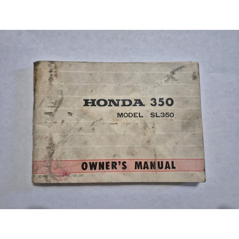 Honda 350 Model CB350 Owner's Manual 1972 (Man142)